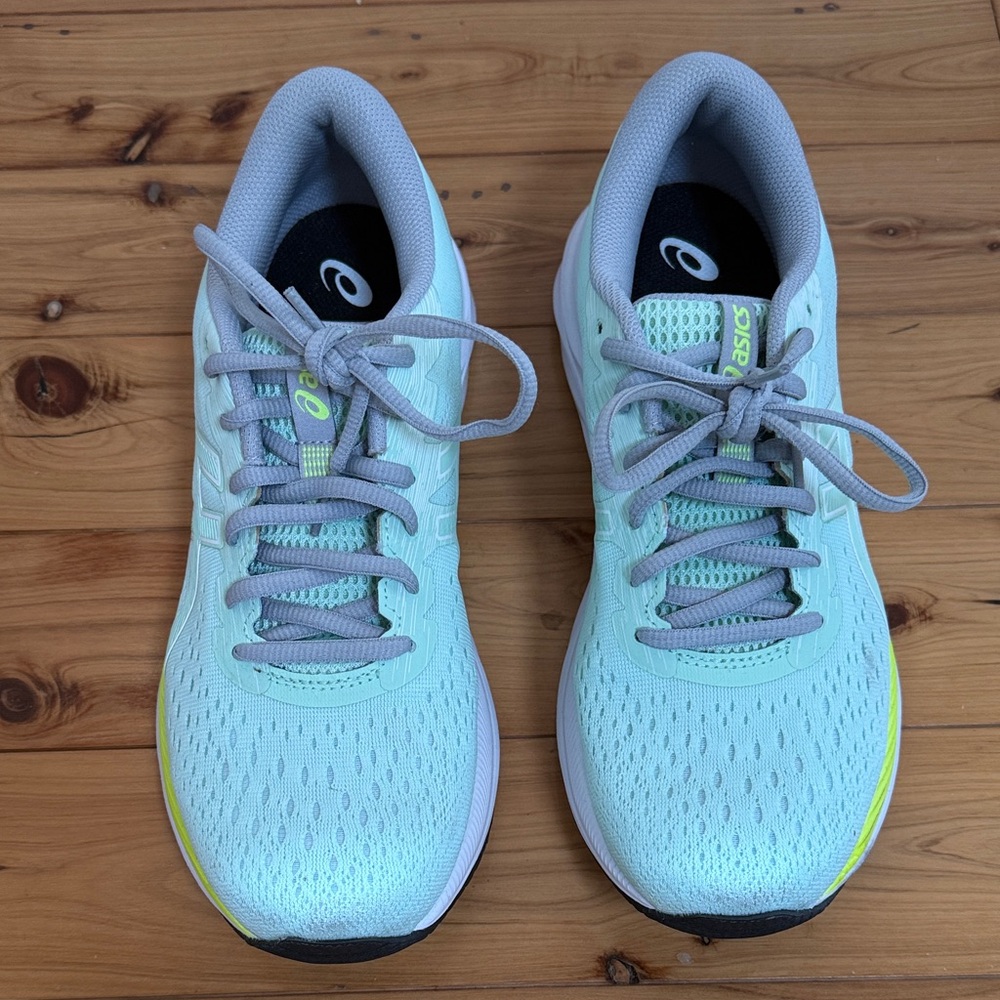 ASICS Women's Athletic Shoes - Mint Green, Neon Green/Yellow and Gray